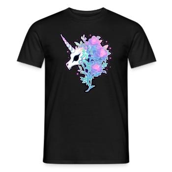 Horse Lover EDM Zombie Unicorn Flora - Men's T-Shirt - black - Front - AI Model Male 178 light (178cm)