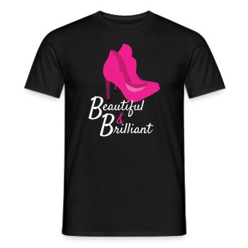 Belle et brillante mode de talons hauts - T-shirt homme - noir - Devant - AI Model Male 178 light (178cm)