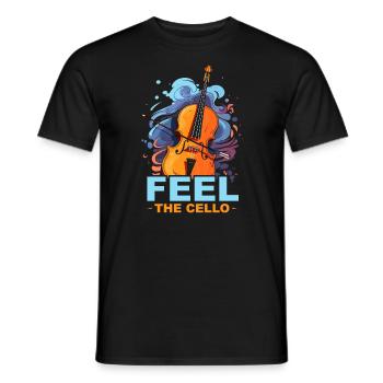 Cellist Musikinstrument Musiker Cellist - Männer T-Shirt - Schwarz - Vorne - AI Model Male 178 light (178cm)