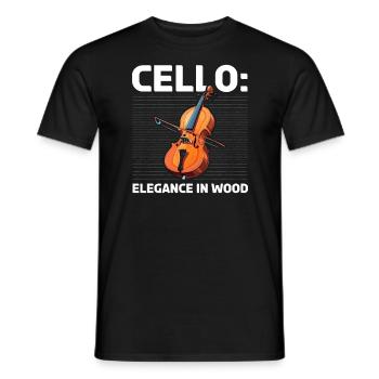 Cellist, Musikinstrument, Musiker, Cellist - Männer T-Shirt - Schwarz - Vorne - AI Model Male 178 light (178cm)
