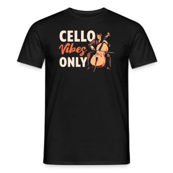 Cellist Musikinstrument Musiker Cellist - Männer T-Shirt - Schwarz - Vorne - AI Model Male 178 light (178cm)
