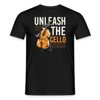 Cellist Musikinstrument Musiker Cellist - Männer T-Shirt - Schwarz - Vorne - AI Model Male 178 light (178cm)