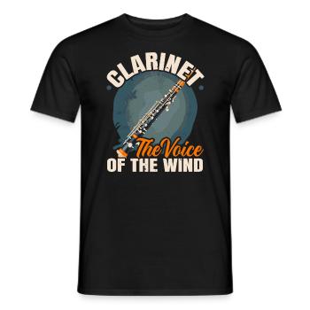 Klarinetten Musikinstrument Musiker Klarinettist - Männer T-Shirt - Schwarz - Vorne - AI Model Male 178 light (178cm)