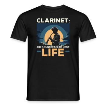 Clarinettes Instrument de musique Musicien Clarinettiste - T-shirt homme - noir - Devant - AI Model Male 178 light (178cm)