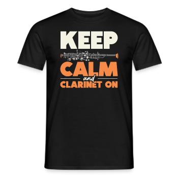 Clarinettes Instrument de musique Musicien Clarinettiste - T-shirt homme - noir - Devant - AI Model Male 178 light (178cm)