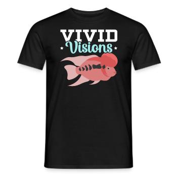Flowerhorn Fischliebhaber Süßwasseraquarium Fisch - Männer T-Shirt - Schwarz - Vorne - AI Model Male 178 light (178cm)
