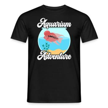 Blumenhorn Fisch Liebhaber Süßwasser Aquarienfisch - Männer T-Shirt - Schwarz - Vorne - AI Model Male 178 light (178cm)