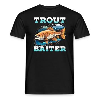 Speckled Trout Fish Fisher Fisherman Fishing - Men's T-Shirt - black - Front - AI Model Male 178 light (178cm)