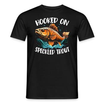 Speckled Trout Fish Fisher Fisherman Fishing - Men's T-Shirt - black - Front - AI Model Male 178 light (178cm)