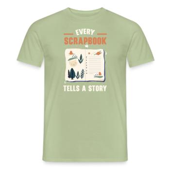 Scrapbooking Scrapbook Paper Crafting Scrapbooker - Men's T-Shirt - sage - Front - AI Model Male 178 light (178cm)