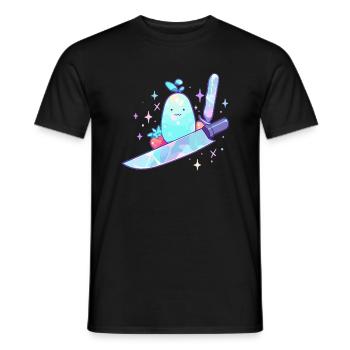Cute Party Potato EDM Festival Rave - Men's T-Shirt - black - Front - AI Model Male 178 light (178cm)