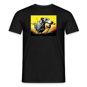 Greyhound Racing Dog Race Greyhound Race Propriétaire de lévrier - T-shirt homme - noir - Devant - AI Model Male 178 light (178cm)