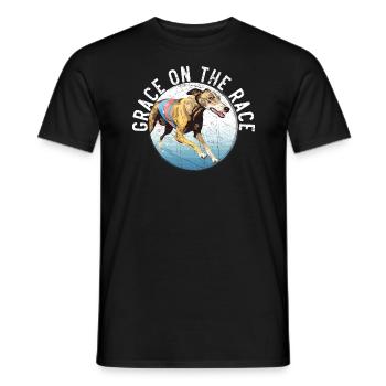 Greyhound Racing Dog Breed Race Greyhound Owner - Men's T-Shirt - black - Front - AI Model Male 178 light (178cm)
