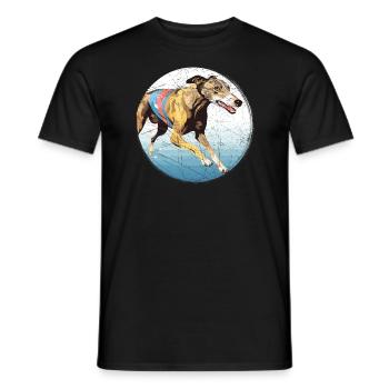 Greyhound Racing Dog Race Greyhound Race Propriétaire de lévrier - T-shirt homme - noir - Devant - AI Model Male 178 light (178cm)