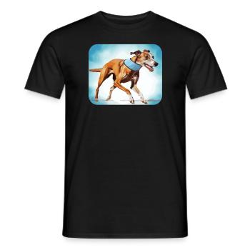 Greyhound Racing Dog Race Greyhound Race Propriétaire de lévrier - T-shirt homme - noir - Devant - AI Model Male 178 light (178cm)