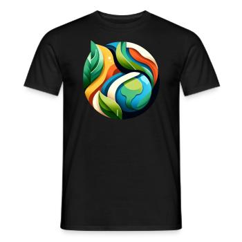 Terre artistique - T-shirt homme - noir - Devant - AI Model Male 178 light (178cm)