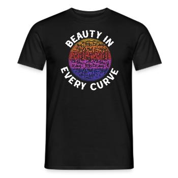 Calligraphie arabe Calligraphie écriture lettrage - T-shirt homme - noir - Devant - AI Model Male 178 light (178cm)