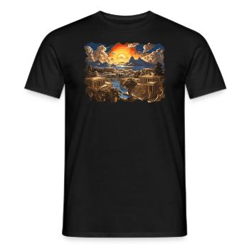 Pompeji Geschichte Reisen Ich liebe das Römische Reich - Männer T-Shirt - Schwarz - Vorne - AI Model Male 178 light (178cm)