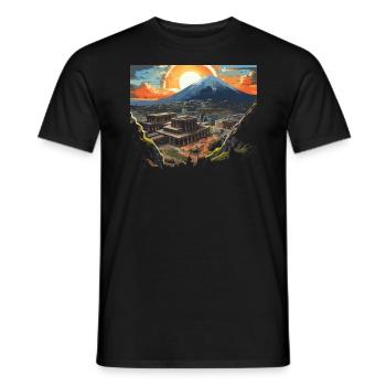 Pompeji Geschichte Reisen Ich liebe das Römische Reich - Männer T-Shirt - Schwarz - Vorne - AI Model Male 178 light (178cm)