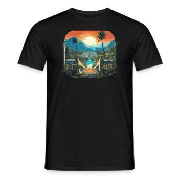 Pompeji Geschichte Reisen Ich liebe das Römische Reich - Männer T-Shirt - Schwarz - Vorne - AI Model Male 178 light (178cm)