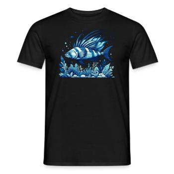 Hahnenfisch Fischfänger Fischer Fischer Angeln - Männer T-Shirt - Schwarz - Vorne - AI Model Male 178 light (178cm)