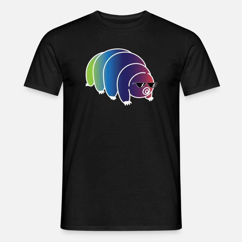 Cool Bärtierchen Regenbogen - Männer T-Shirt - Schwarz