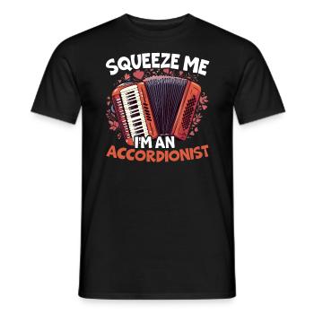 Accordéoniste Instrument de musique Accordéoniste - T-shirt homme - noir - Devant - AI Model Male 178 light (178cm)