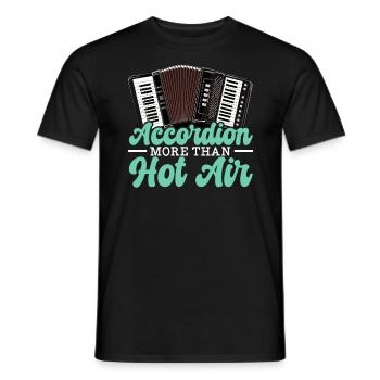 Akkordeonspieler Musikinstrument Akkordeonist - Männer T-Shirt - Schwarz - Vorne - AI Model Male 178 light (178cm)