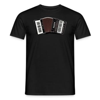 Accordéoniste Instrument de musique Accordéoniste - T-shirt homme - noir - Devant - AI Model Male 178 light (178cm)