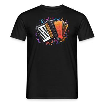 Accordéoniste Instrument de musique Accordéoniste - T-shirt homme - noir - Devant - AI Model Male 178 light (178cm)