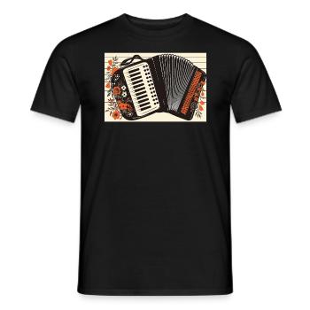 Accordéoniste Instrument de musique Accordéoniste - T-shirt homme - noir - Devant - AI Model Male 178 light (178cm)