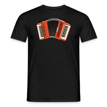 Accordéoniste Instrument de musique Accordéoniste - T-shirt homme - noir - Devant - AI Model Male 178 light (178cm)