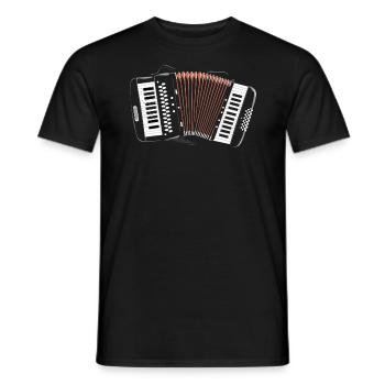Accordéoniste Instrument de musique Accordéoniste - T-shirt homme - noir - Devant - AI Model Male 178 light (178cm)