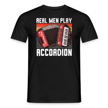 Accordéoniste Instrument de musique Accordéoniste - T-shirt homme - noir - Devant - AI Model Male 178 light (178cm)