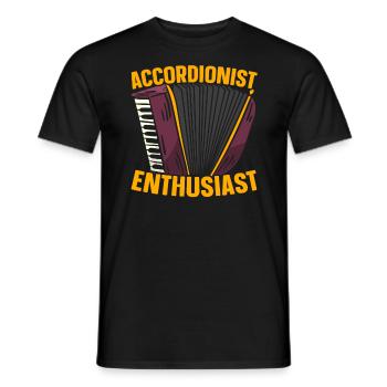 Akkordeonspieler Musikinstrument Akkordeonist - Männer T-Shirt - Schwarz - Vorne - AI Model Male 178 light (178cm)