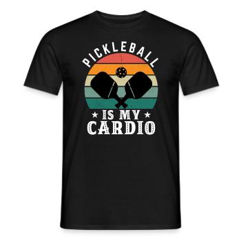 Pickleball Is My Cardio - Männer T-Shirt - Schwarz - Vorne - AI Model Male 178 light (178cm)