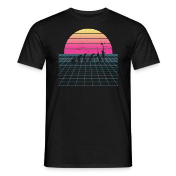 Paddle Court Men's Paddle Racket Paddle - Men's T-Shirt - black - Front - AI Model Male 178 light (178cm)