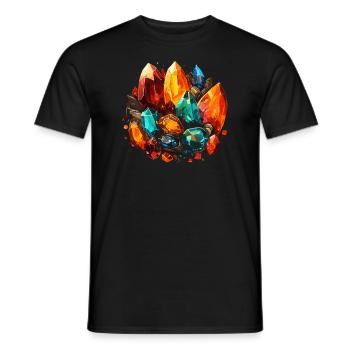 Lapidaire artiste pierres précieuses Pierre de collecte Pierre - T-shirt homme - noir - Devant - AI Model Male 178 light (178cm)