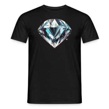 Lapidaire artiste pierres précieuses Pierre de collecte Pierre - T-shirt homme - noir - Devant - AI Model Male 178 light (178cm)
