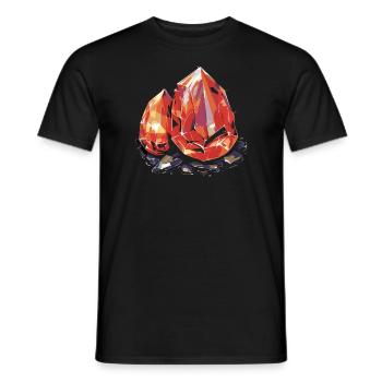 Lapidaire artiste pierres précieuses Pierre de collecte Pierre - T-shirt homme - noir - Devant - AI Model Male 178 light (178cm)
