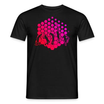 Playing Tennis Women Playing Tennis Men's Tennis Games - Men's T-Shirt - black - Front - AI Model Male 178 light (178cm)