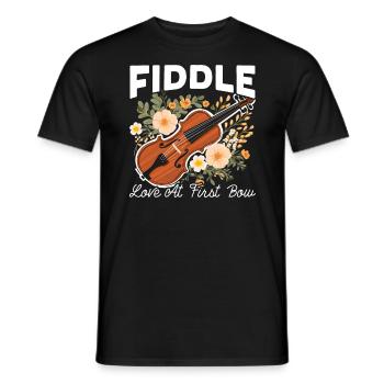 Fiddle Player Violinist Instrument Musician - Men's T-Shirt - black - Front - AI Model Male 178 light (178cm)