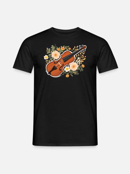 Fiddle Player Geiger, Instrumentenmusiker - Männer T-Shirt - Schwarz