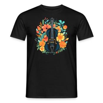 Fiddle Player Violinist Instrument Musician - Men's T-Shirt - black - Front - AI Model Male 178 light (178cm)