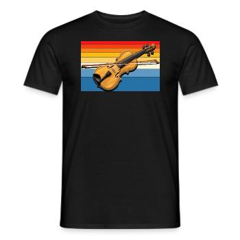 Fiddle Player Violinist Instrument Musician - Men's T-Shirt - black - Front - AI Model Male 178 light (178cm)