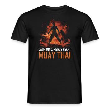 Muay Thai Boxen Kampfsport Kampfkünstler MMA - Männer T-Shirt - Schwarz - Vorne - AI Model Male 178 light (178cm)