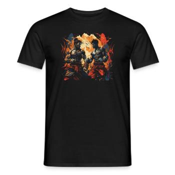 Muay Thaï Boxe Arts Martiaux Artiste Martial MMA - T-shirt homme - noir - Devant - AI Model Male 178 light (178cm)