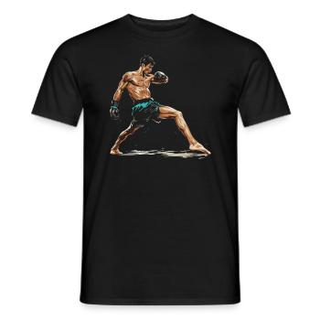 Muay Thaï Boxe Arts Martiaux Artiste Martial MMA - T-shirt homme - noir - Devant - AI Model Male 178 light (178cm)
