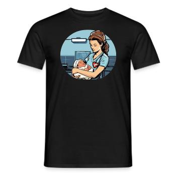 Examinierte Krankenschwester Medizinische Medizin Neugeborene Krankenschwester - Männer T-Shirt - Schwarz - Vorne - AI Model Male 178 light (178cm)