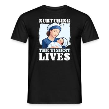 Registered Nurse Medical Medicine Neonatal Nurse - Men's T-Shirt - black - Front - AI Model Male 178 light (178cm)